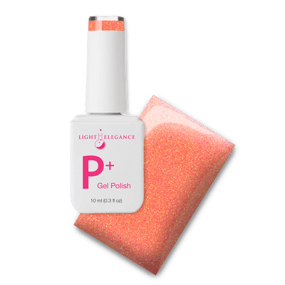Light Elegance P+ Soak-Off Glitter Gel Polish - Orange Crush - The Nail Hub