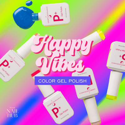 Light Elegance P+ Soak-Off Color Gel Polish - Happy Vibes Collection + FREE Base and Top - The Nail Hub
