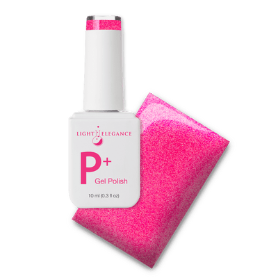 Light Elegance P+ Soak-Off Glitter Gel Polish - Pinch Me Pink - The Nail Hub