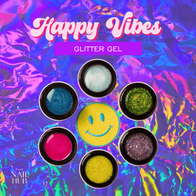Light Elegance Glitter Gel - Happy Vibes Collection + FREE Base and Top - The Nail Hub