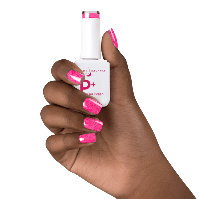 Light Elegance P+ Soak-Off Glitter Gel Polish - Pinch Me Pink - The Nail Hub