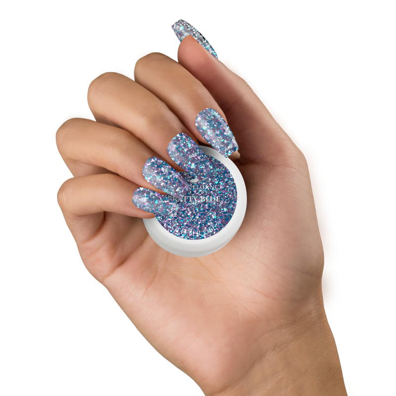 Light Elegance Glitter Gel - Bratty Blue - The Nail Hub