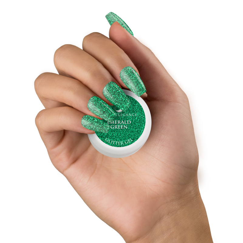 Light Elegance Glitter Gel - Emerald Green - The Nail Hub