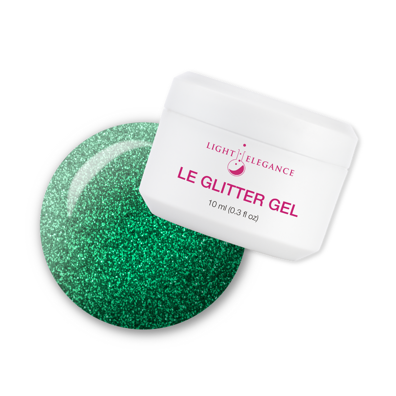 Light Elegance Glitter Gel - Emerald Green - The Nail Hub
