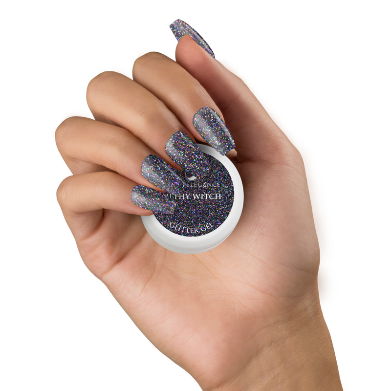 Light Elegance Glitter Gel - Filthy Witch - The Nail Hub