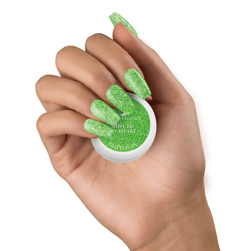 Light Elegance Glitter Gel - Kiwi to my Heart - The Nail Hub