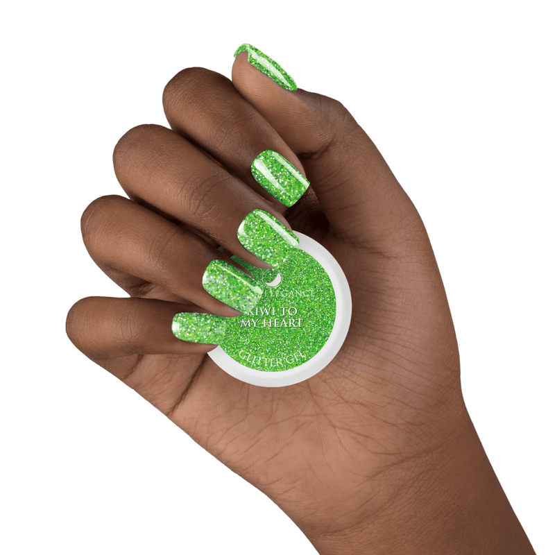 Light Elegance Glitter Gel - Kiwi to my Heart - The Nail Hub
