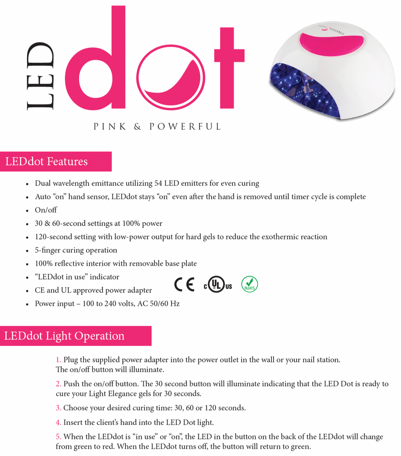 Light Elegance - LEDdot Gen4 Hybrid UV LED Nail Lamp - The Nail Hub