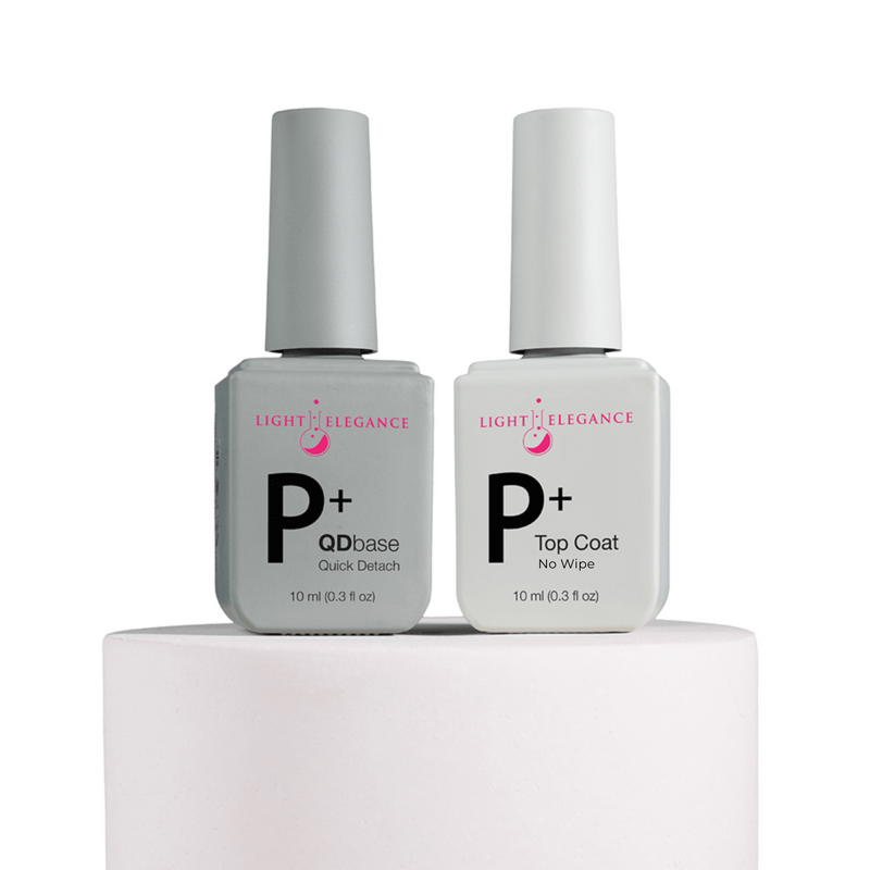 Light Elegance P+ Soak-Off Gel Polish - Base & Top Coat Bundle - The Nail Hub
