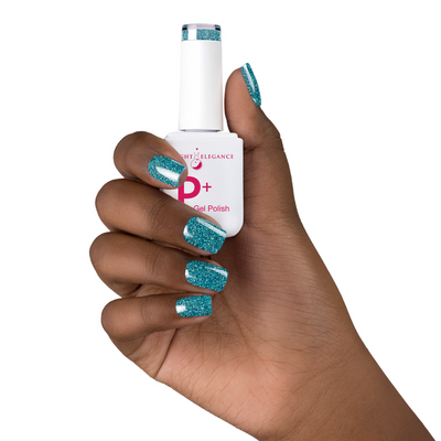 Light Elegance P+ Soak-Off Glitter Gel Polish - Blast Off Blue - The Nail Hub