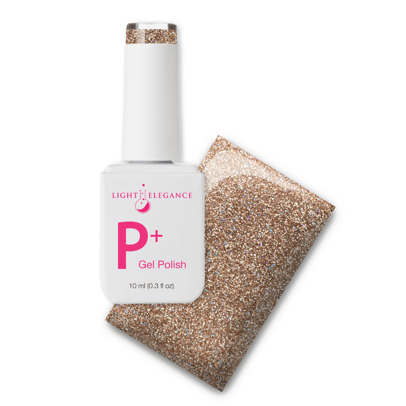 Light Elegance P+ Soak-Off Glitter Gel Polish - Champagne - The Nail Hub