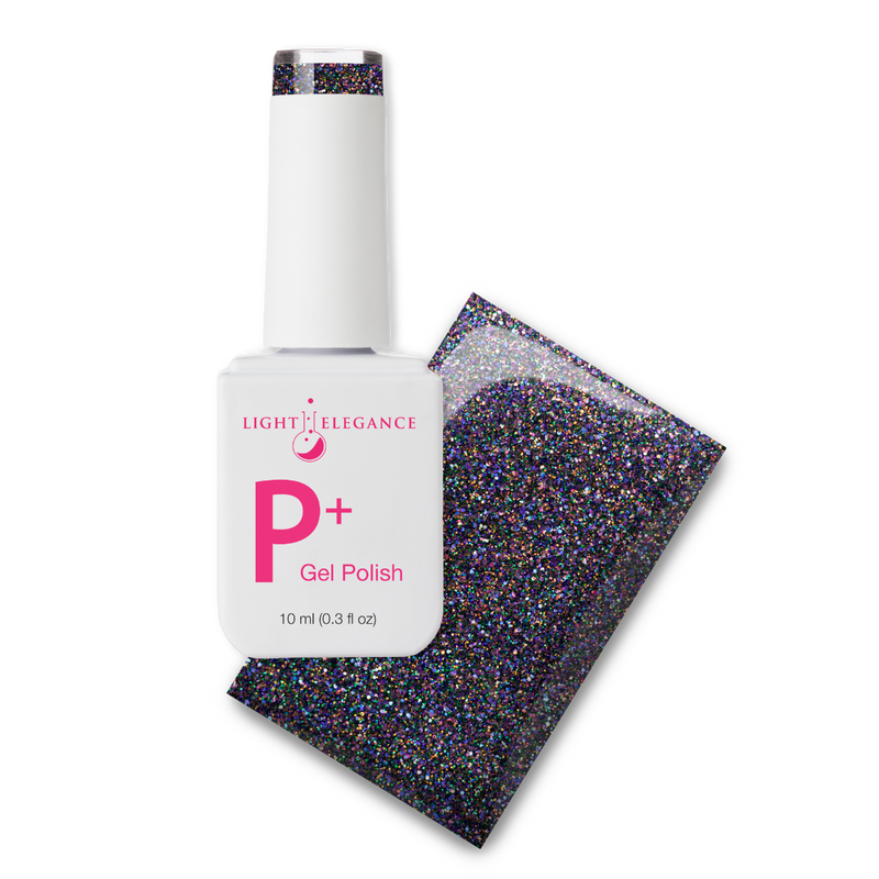 Light Elegance P+ Soak-Off Glitter Gel Polish - Filthy Witch - The Nail Hub