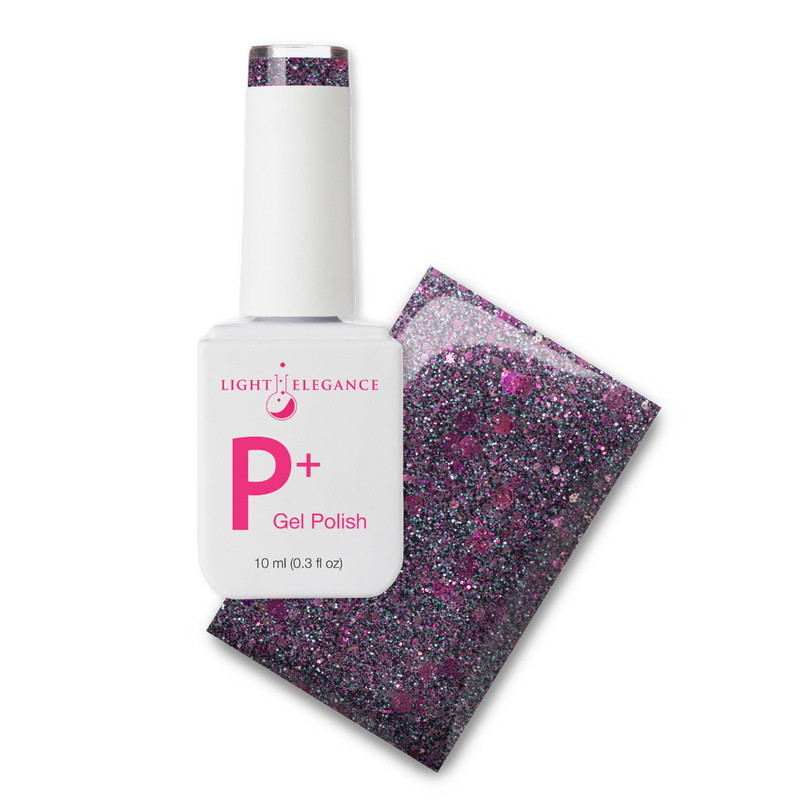 Light Elegance P+ Soak-Off Glitter Gel Polish - Part Time Pessimist - The Nail Hub