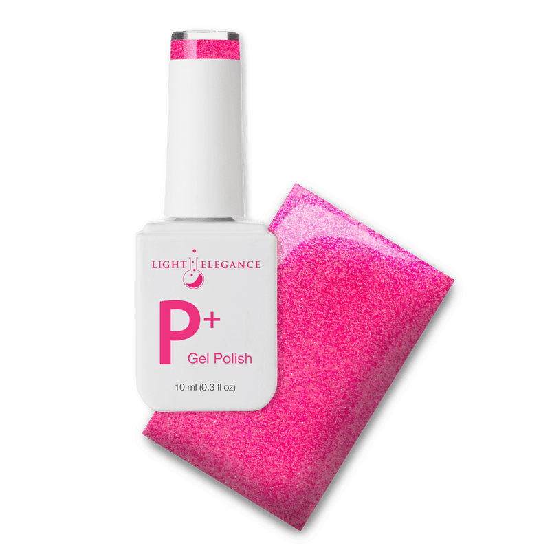 Light Elegance P+ Soak-Off Glitter Gel Polish - Pinch Me Pink - The Nail Hub