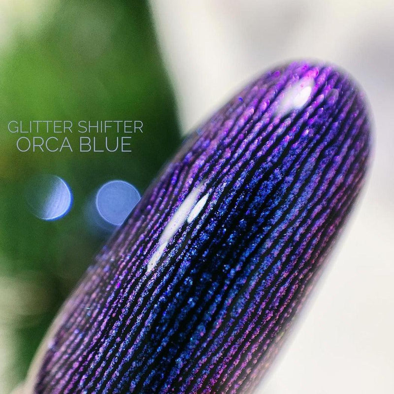 Akzentz Gel Play - Glitter Shifter Orca Blue - The Nail Hub