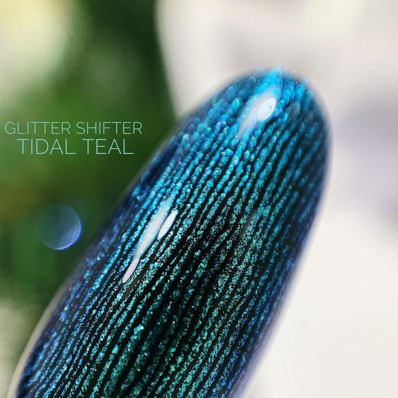 Akzentz Gel Play - Glitter Shifter Tidal Teal - The Nail Hub