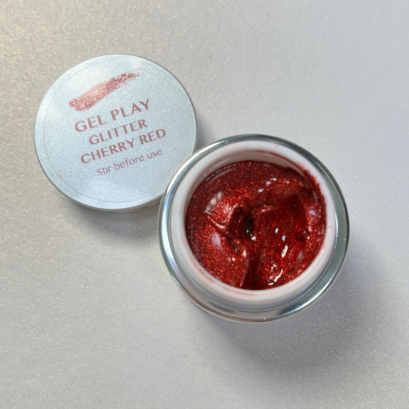Akzentz Gel Play - Glitter Cherry Red - The Nail Hub