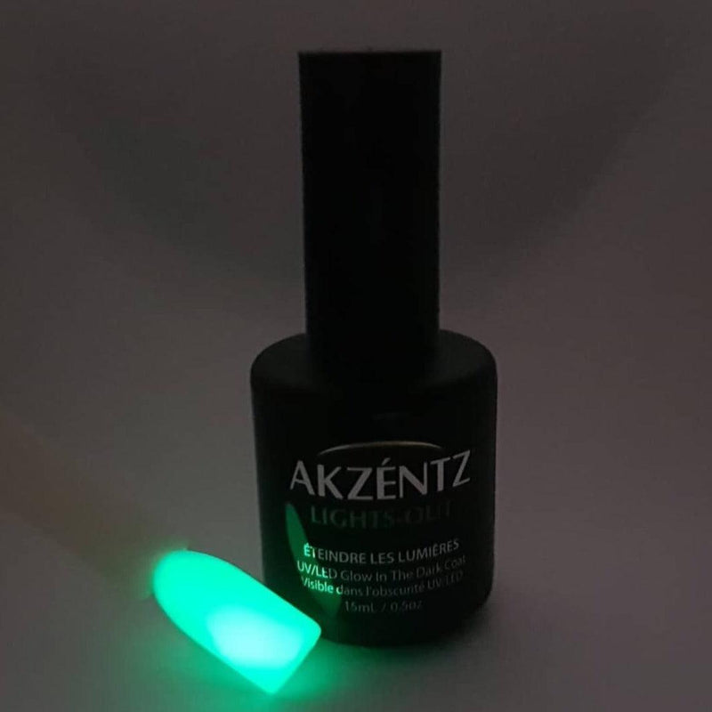 Akzentz Lights Out Glow-In-The-Dark Gel Top Coat