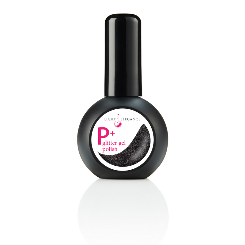 Light Elegance P+ Soak-Off Glitter Gel Polish - Tall, Dark, and Handsome - The Nail Hub