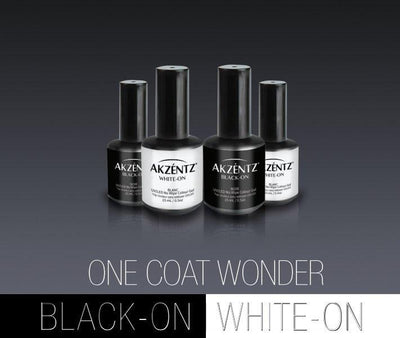 Akzentz Black-On No-Cleanse Top Color for Chrome - The Nail Hub
