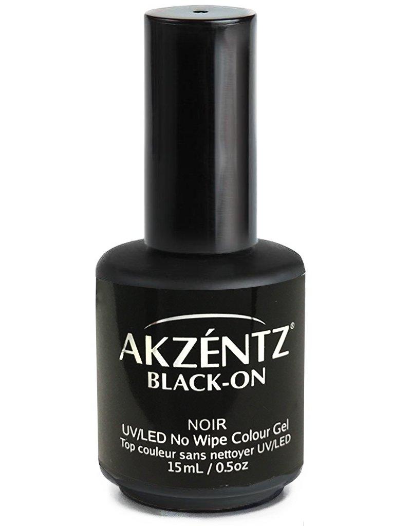 Akzentz Black-On No-Cleanse Top Color for Chrome - The Nail Hub