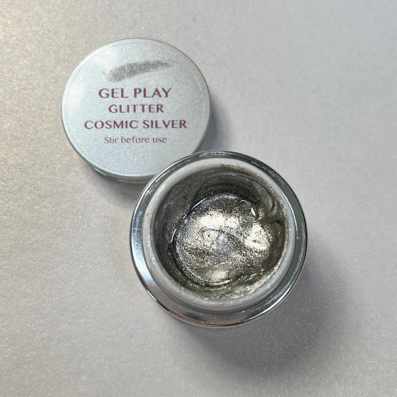 Akzentz Gel Play - Glitter Cosmic Silver - The Nail Hub