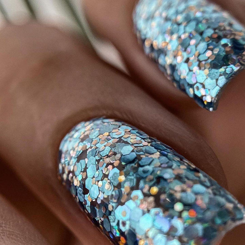 Akzentz Gel Play - Glitter Crush Blue - The Nail Hub