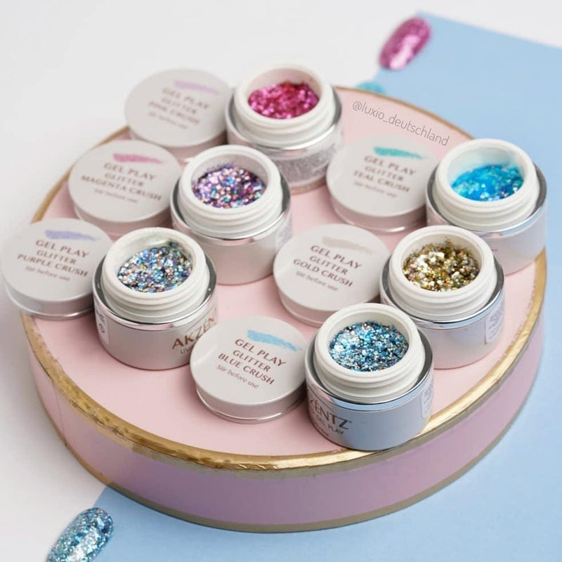 Akzentz Gel Play - Glitter Crush Gold - The Nail Hub