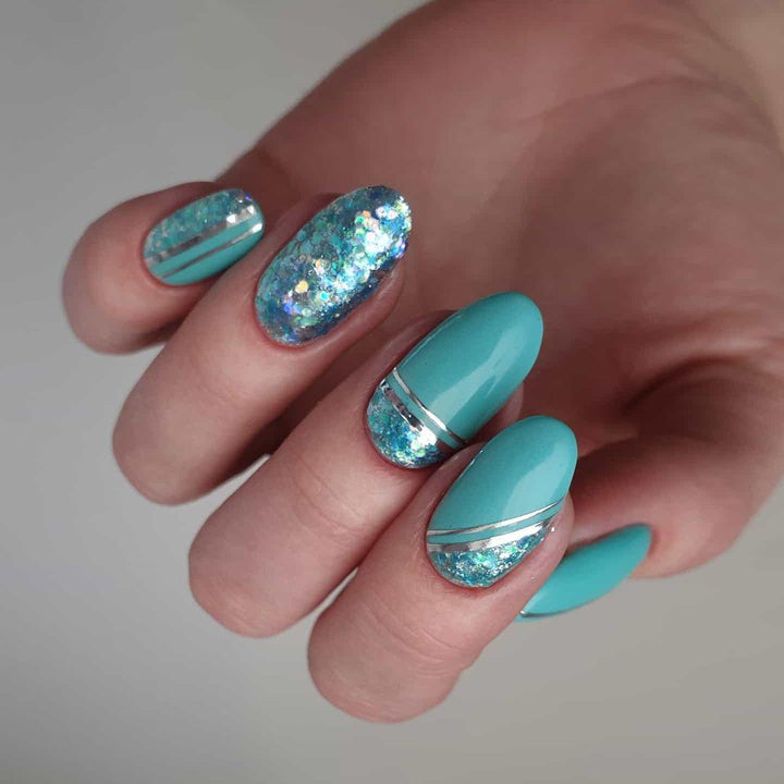 Akzentz Gel Play - Glitter Crush Teal – The Nail Hub