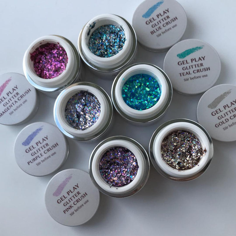 Akzentz Gel Play - Glitter Crush Teal - The Nail Hub