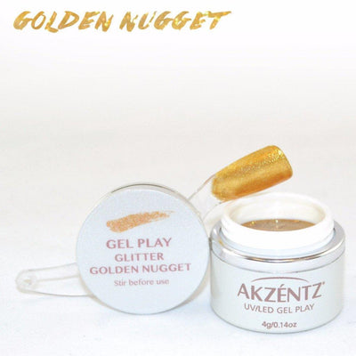 Akzentz Gel Play - Glitter Golden Nugget - The Nail Hub
