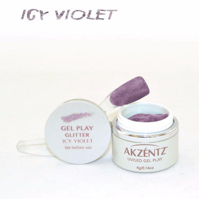 Akzentz Gel Play - Glitter Icy Violet - The Nail Hub