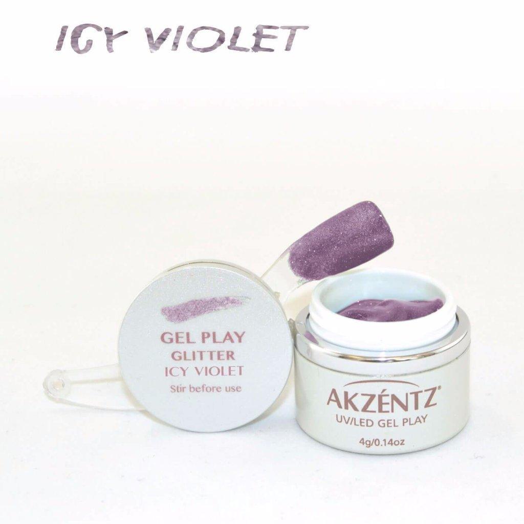 Akzentz Gel Play - Glitter Icy Violet – The Nail Hub