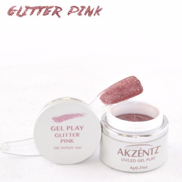 Akzentz Gel Play - Glitter Pink - The Nail Hub