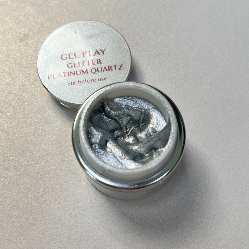 Akzentz Gel Play - Glitter Platinum Quartz - The Nail Hub