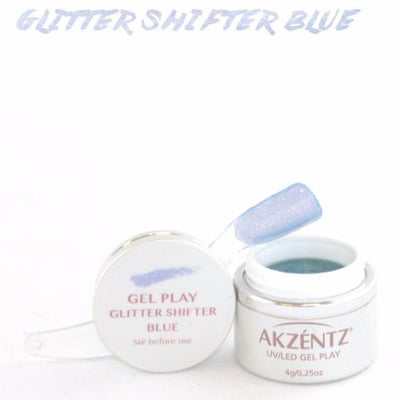 Akzentz Gel Play - Glitter Shifter Blue - The Nail Hub
