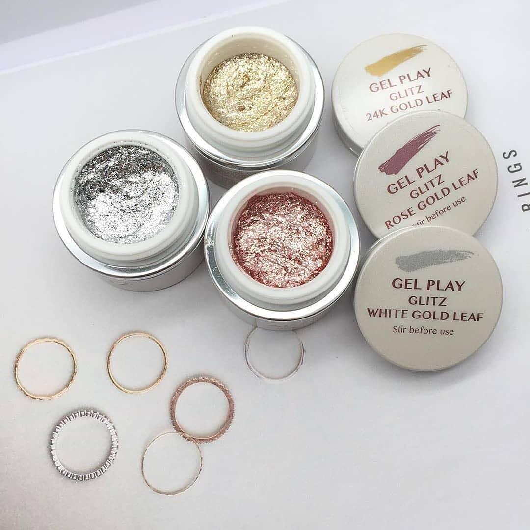 Akzentz Gel Play - Glitz White Gold Leaf – The Nail Hub