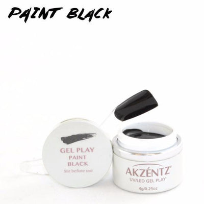 Akzentz Gel Play - Paint Black - The Nail Hub