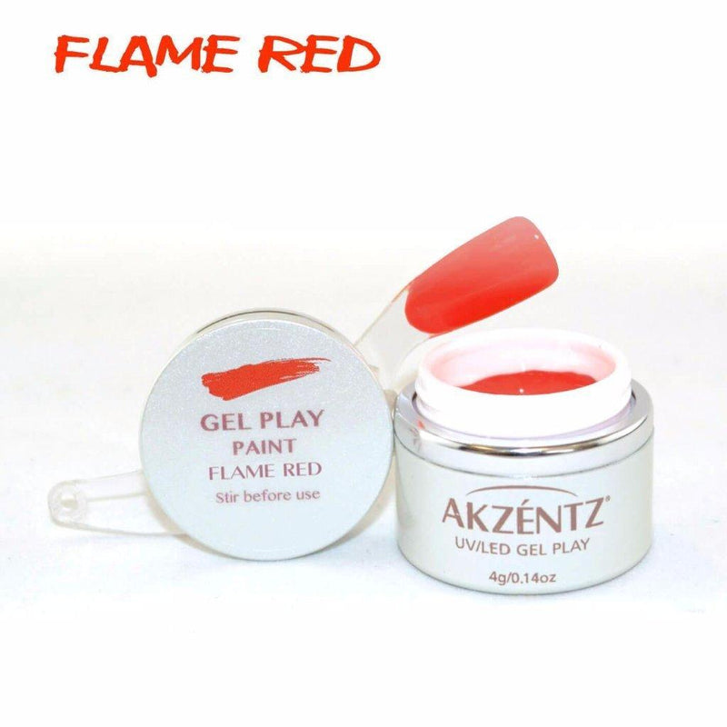 Akzentz Gel Play - Paint Flame Red - The Nail Hub