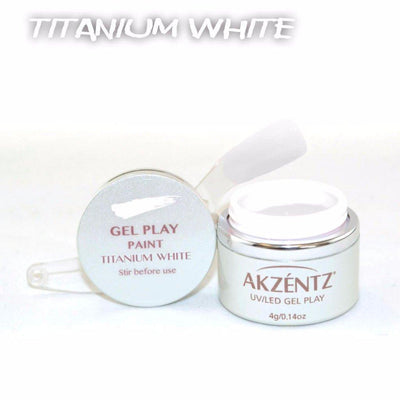 Akzentz Gel Play - Paint Titanium White - The Nail Hub