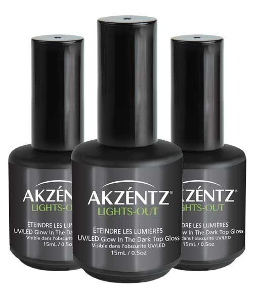 Akzentz Lights Out Glow-In-The-Dark Gel Top Coat - The Nail Hub