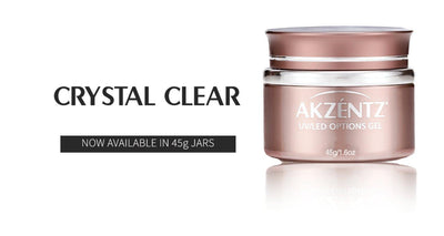 Akzentz Options Soak-Off Gel - Crystal Clear 45g - The Nail Hub