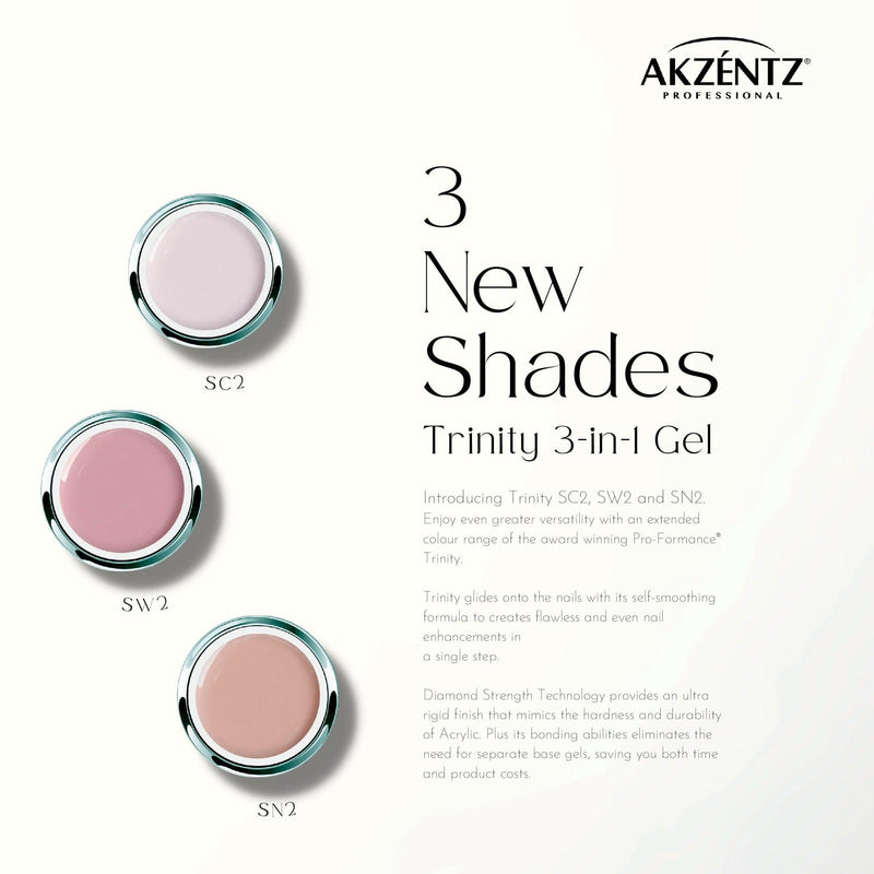 Akzentz Pro-Formance Hard Gel - Trinity Shades - The Nail Hub