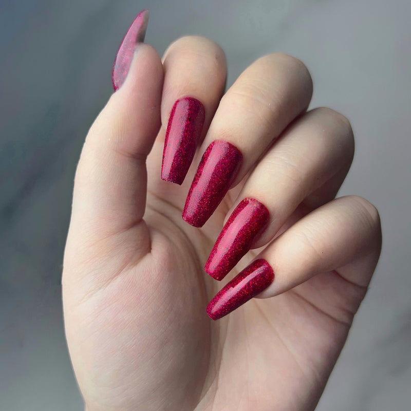 Light Elegance P+ Soak-Off Glitter Gel Polish - Caught Red Handed - The Nail Hub