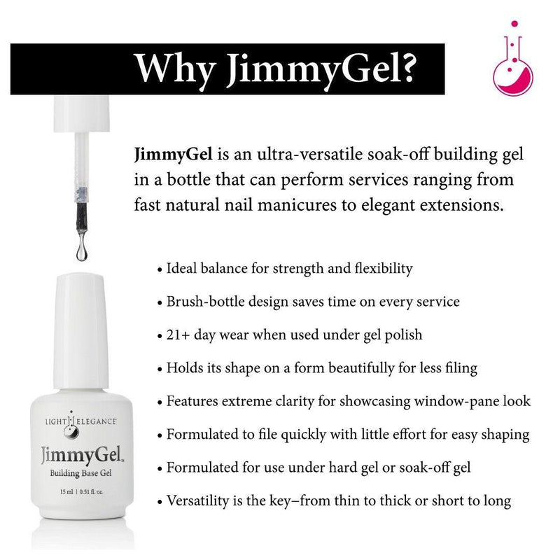 Light Elegance JimmyGel Soak-Off Building Base - Clear - The Nail Hub