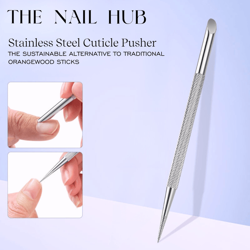 Stainless Steel "Orangewood" Cuticle Pusher Stick - The Nail Hub
